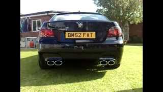 BMW E60 545i Magnaflow Quad Exhaust w Eisenmann Tips [upl. by Esiom]