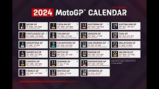 MotoGP เช็กตารางแข่ง โมโตจีพี 2024 ล่าสุด  2024 MotoGP Calendar [upl. by Anele735]