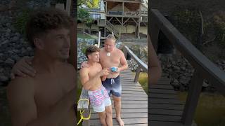 Jump in water  🍪 doichfoods funny comedyskit lake bellyflop swimming cookiedough [upl. by Dnumde979]