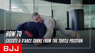 BJJ  How To Execute A D’Arce Choke From The Turtle Position [upl. by Chema890]