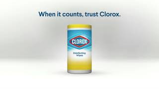 Clean more with one Clorox Disinfecting Wipe  Door [upl. by Liw738]