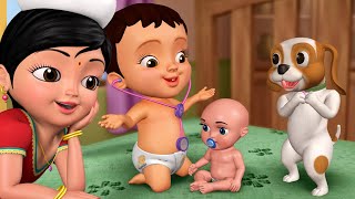 Chitti Aduttidane Doctor Doctor  Playing with Toys  Kannada Rhymes amp Kids Cartoons  Infobells [upl. by Enelie327]