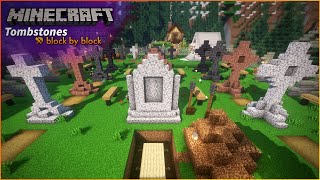 Minecraft Tombstones Tutorial  How to Build Gravestones [upl. by Eneg895]