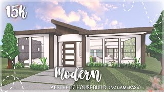 15K BLOXBURG  Modern Housebuild  Aesthetic Home  No Gamepass [upl. by Mile603]