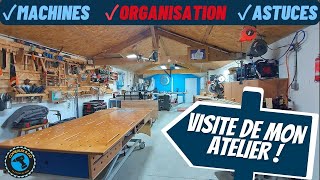 🧭➡️➡️ JE VOUS FAIS VISITER MON ATELIER Machines astuces rangementssuivez le guide👩🏽‍🔧 [upl. by Aicnelev666]