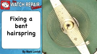 How to repair a bent hairspring watch repair tutorials [upl. by Hannibal]