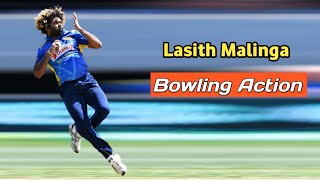 Lasith Malinga Bowling Action Slow Motion [upl. by Borchert]