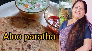 Aloo paratha recipe  North Indian style Aloo paratha  potato stuffed paratha😋 [upl. by Akered]