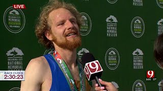 Oklahoma City Memorial Marathon Winner Al Maeder Talks About His Win [upl. by Corneille]