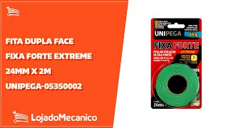 Fita Dupla Face Fixa Forte Extreme 24mm x 2m  UNIPEGA05350002  Loja do Mecânico [upl. by Juieta]