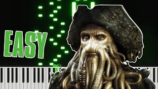 Pirates of the Caribbean 2  Davy Jones Theme  EASY Piano Tutorial [upl. by Conall]