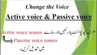 Active Voice and Passive Voice  Rules in UrduHindi  Active passive in English Grammar [upl. by Rosalba]