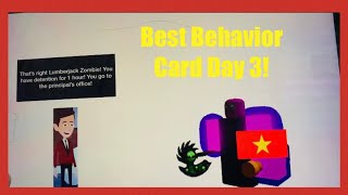 Best Behavior Card Day 3 [upl. by Bernadine969]