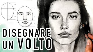 COME DISEGNARE UN VOLTO I Tutorial disegno realistico a matita un ritratto un viso una faccia [upl. by Gnah96]