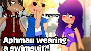 Aphmau wearing a swimsuitshe said she’s from the island meme  Gacha memetrend  Aphmau [upl. by Isiad]