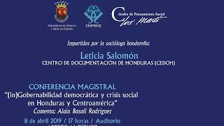 quotInGobernabilidad democrática y crisis social en Honduras y Centroamérica [upl. by Calica]