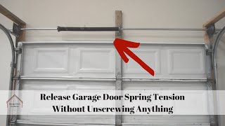 Release Garage Door Spring Tension Without Unscrewing Anything [upl. by Kesia664]