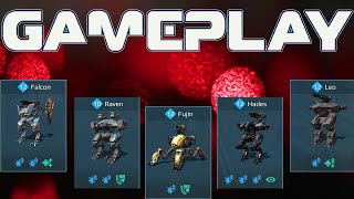 War Robots Falcon Raven Fujin Hades Leo Gameplay [upl. by Enilra]