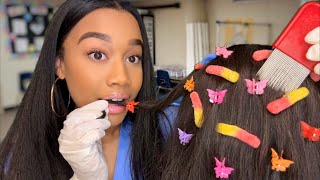 ASMR School Nurse Eats The Lice Out of Your Hair 😋🪲 Lice Check Roleplay  Lice Check Removal ASMR [upl. by Orrocos319]