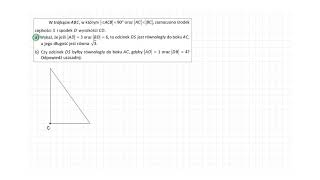 440s128ZR2OE W trójkącie ABC w którym ACB  90° oraz AC BC zaznaczono środek ciężkości [upl. by Maupin]