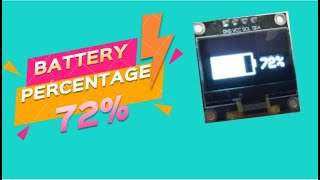 Battery percentage check Oled Display useing arduino [upl. by Yelkao286]