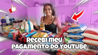 MEU PAGAMENTO DO YOUTUBEquanto recebi O quê fiz com o dinheiro [upl. by Ahsets]