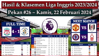 Hasil Liga Inggris Tadi Malam  Liverpool vs Luton Town  Klasemen EPL 20232024 Pekan 26 [upl. by Nels870]