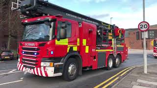 FULL HOUSE Chester Fire Station full house turnout to a highrise AFA [upl. by Ronaele]