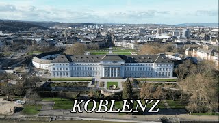 Koblenz Germany  4K  Drone Footage  Birds Eye View  DJI Mini 3 Pro [upl. by Arhna]