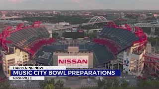 Preparations underway for TransPerfect Music City Bowl [upl. by Ennovyahs]