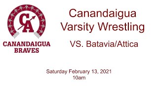 Canandaigua Varsity Wrestling vs Batavia Attica 21321 [upl. by Harhay211]