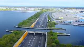 The Veluwemeer Aqueduct Netherlands Unique Water Bridge [upl. by Ardnoik]