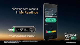 Viewing the blood glucose results  CONTOUR NEXT ONE  mmolL  Canada [upl. by Nywde]