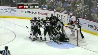 10182010  Ottawa Senators VS Pittsburgh Penguins Highlights [upl. by Aivad]