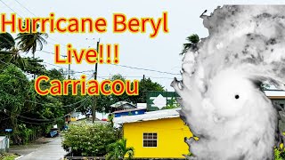 Hurricane Beryl Live from Carriacou  Grenada [upl. by Atterehs271]