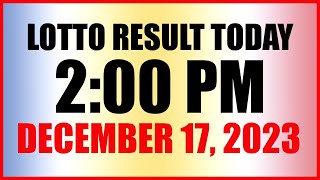 Lotto Result Today 2pm December 17 2023 Swertres Ez2 Pcso [upl. by Latsirhc833]