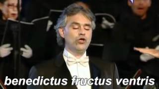 ANDREA BOCELLI AVE MARIA SCHUBERT Lyrics  traduzione [upl. by Noed]