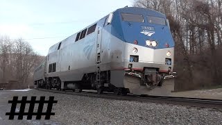 Amtrak Stops and Proceeds at Lewistown Station The Pennsylvanian Pulled by Genesis P42DC 112 [upl. by Norym235]