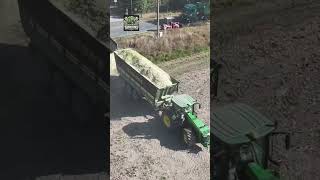 Chopping Corn claas corn tractor shorts agriculture drone subscribe farming [upl. by Elletnahc]