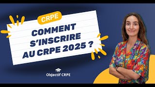 Comment sinscrire au CRPE 2025 [upl. by Ajoop]