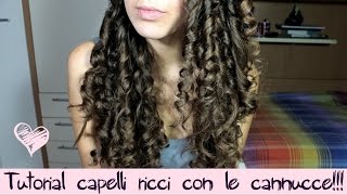 Capelli ricci con le cannucce Tutorial [upl. by Weiler711]