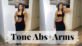 STANDING Abs  Arms  Tighten Tone at Home [upl. by Acimak]