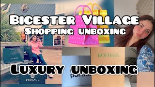 Bicester Village Shopping Unboxing  Luxury Shopping Unboxing  London UK  Gucci Prada Dior [upl. by Snah]