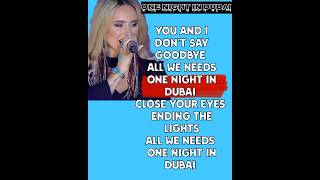 One night in Dubai  Helena  helenamusicsong shorts lyrics short dubaionenightindubai [upl. by Aleacem727]