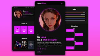 Create Complete Responsive Personal Portfolio Website using HTML amp CSS amp Javascript [upl. by Aivin]