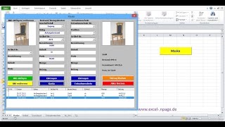 2Lager Programm mit Bildern in Excel selber erstellen Eingabemaske erstellen und aufrufen [upl. by Gautea]