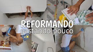 FORRO DE ISOPOR ECONÔMICO  COMECEI A REFORMA DO QUARTO ✨️💡 DIY [upl. by Hannon]