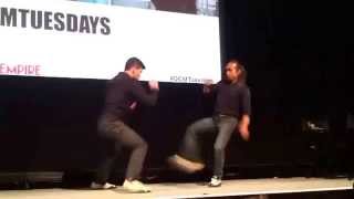 The Raid 2 Berandal  Iko Uwais and Yayan Ruhian onstage demo [upl. by Nnaira]