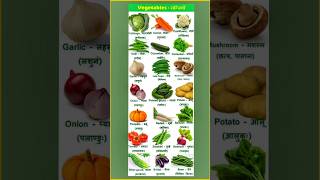 Vegetables name in englishsabjiyon ke naam english mein shorts music [upl. by Nelav391]