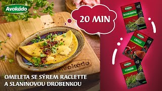 AVOKÁDO SNADNO amp RYCHLE  Omeleta se sýrem Raclette [upl. by Yzmar]